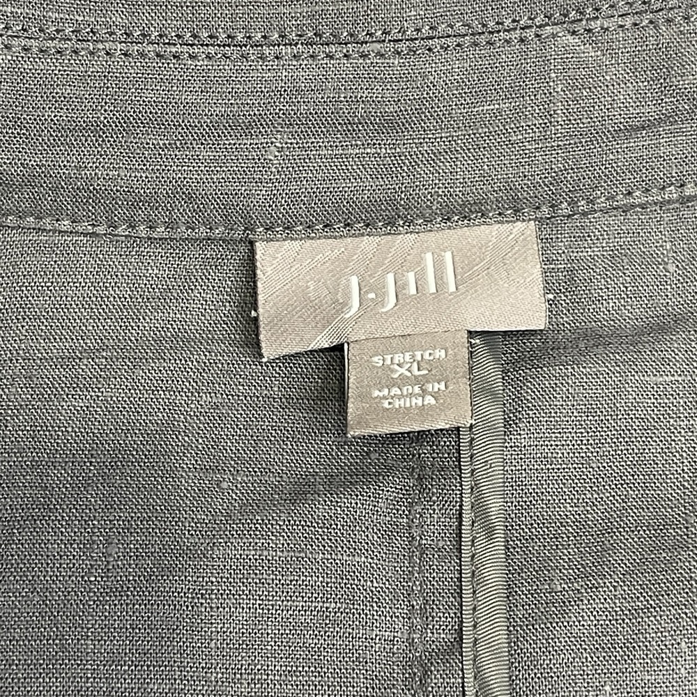 J Jill Blazer Womens XL Gray Lining Linen Blend Jacket Work Single Breasted‎ - Picture 4 of 10
